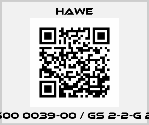 7500 0039-00 / GS 2-2-G 24 Hawe