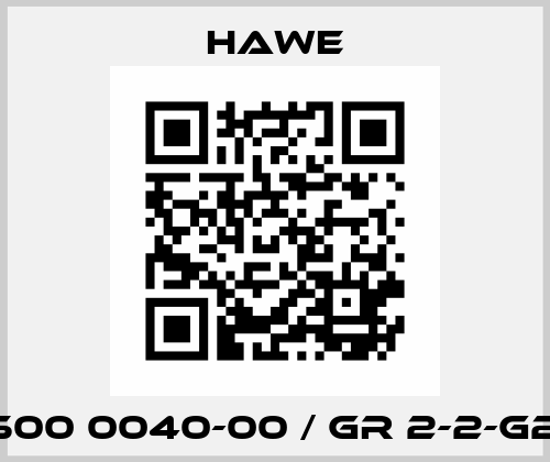 7500 0040-00 / GR 2-2-G24 Hawe