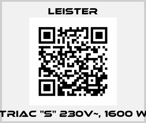 TRIAC "S" 230V~, 1600 W Leister