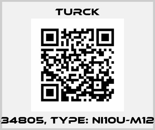 p/n: 1634805, Type: NI10U-M12-AP6X Turck
