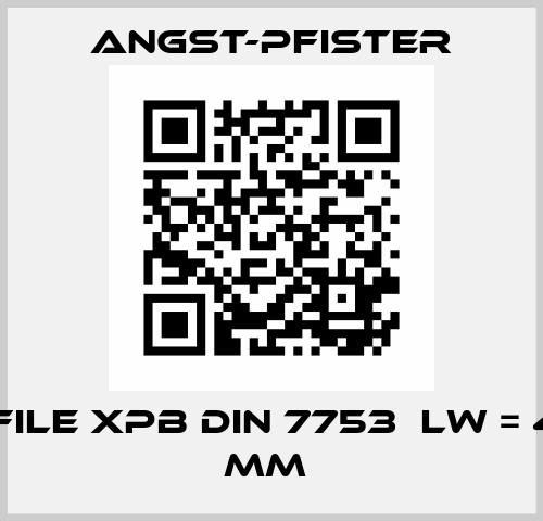 PROFILE XPB DIN 7753  LW = 4060 MM  Angst-Pfister