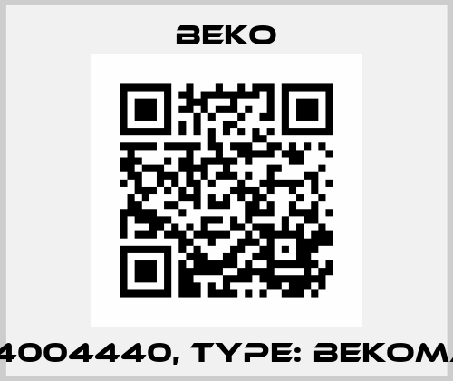 P/N: 4004440, Type: BEKOMAT 12 Beko