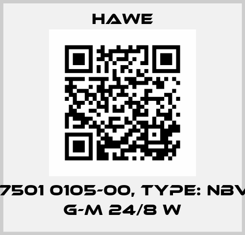 P/N: 7501 0105-00, Type: NBVP 16 G-M 24/8 W Hawe