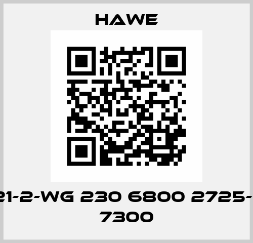  WG 21-2-WG 230 6800 2725-00 D 7300 Hawe