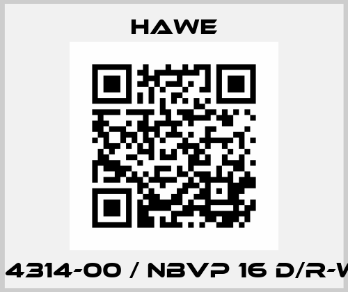 6955 4314-00 / NBVP 16 D/R-WG 110 Hawe