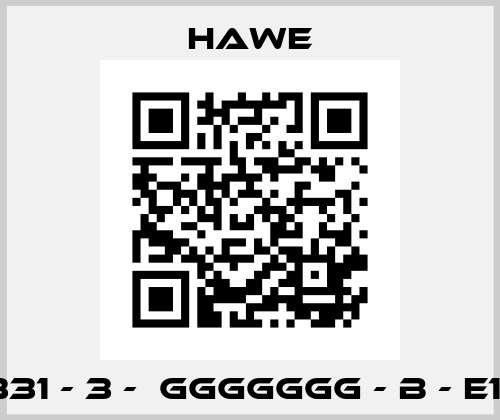 SKS331 - 3 -  GGGGGGG - B - E1 - 175 Hawe
