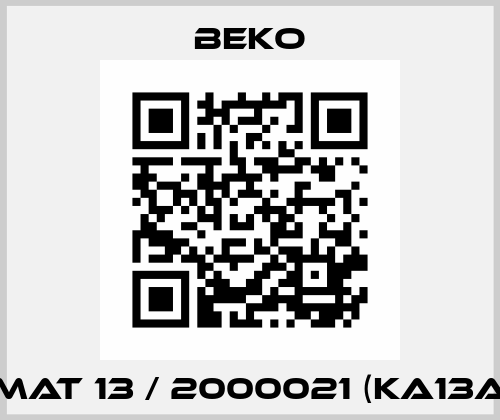 BEKOMAT 13 / 2000021 (KA13A10A0) Beko