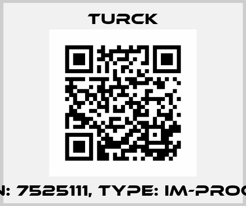 p/n: 7525111, Type: IM-PROG III Turck