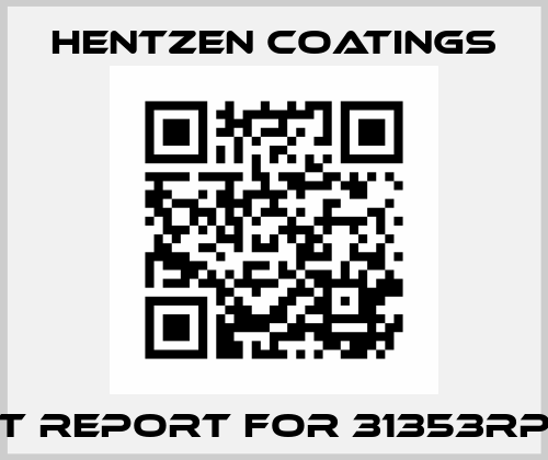 Test report for 31353RPX-T1 Hentzen Coatings