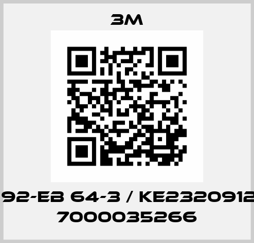 QTII 92-EB 64-3 / KE232091204 / 7000035266 3M