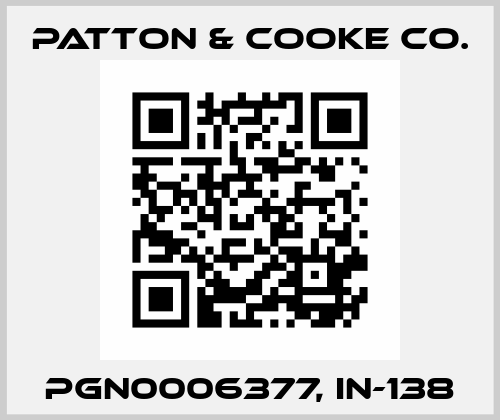 PGN0006377, IN-138 Patton & Cooke Co.