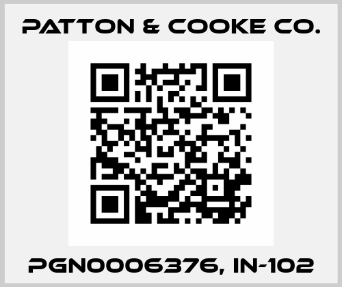 PGN0006376, IN-102 Patton & Cooke Co.