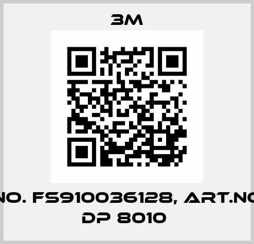 Cat.No. FS910036128, Art.No. SW DP 8010  3M