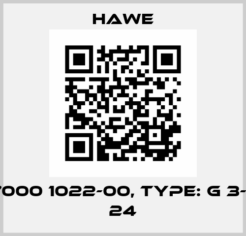 P/N: 7000 1022-00, Type: G 3-2 R-G 24 Hawe