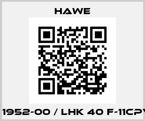6950 1952-00 / LHK 40 F-11CPV-350 Hawe